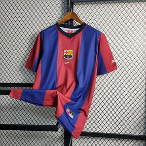 Camisa Barcelona Home 1998/99 - Nike Retrô Masculina - Vermelha/Azul