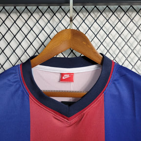 Camisa Barcelona Home 1998/99 - Nike Retrô Masculina - Vermelha/Azul