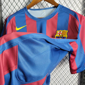 Camisa Barcelona Home 2005/06 - Nike Retrô Masculina - Vermelha/Azul