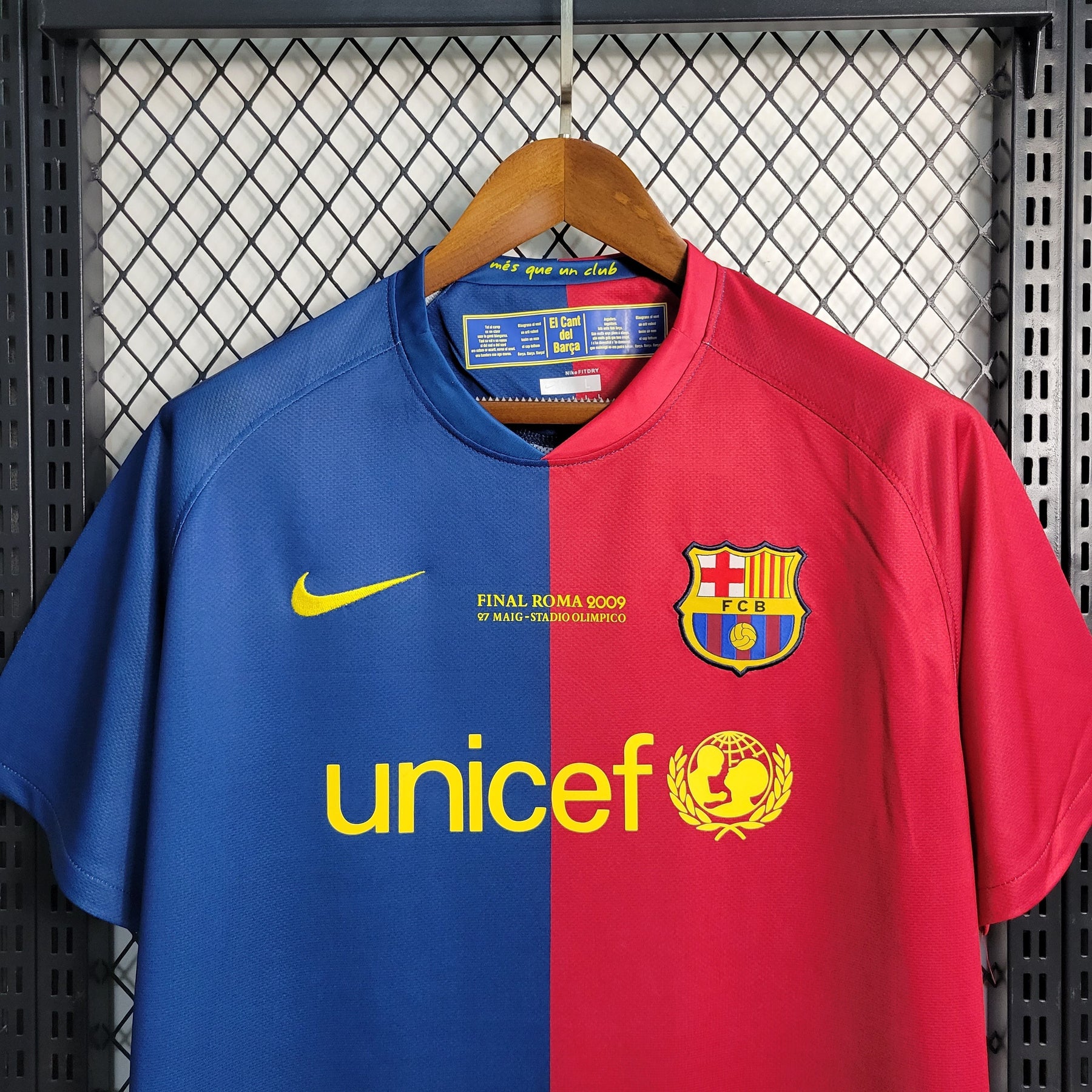 Camisa Barcelona Home 2008/09 - Nike Retrô Masculina - Azul/Vermelha