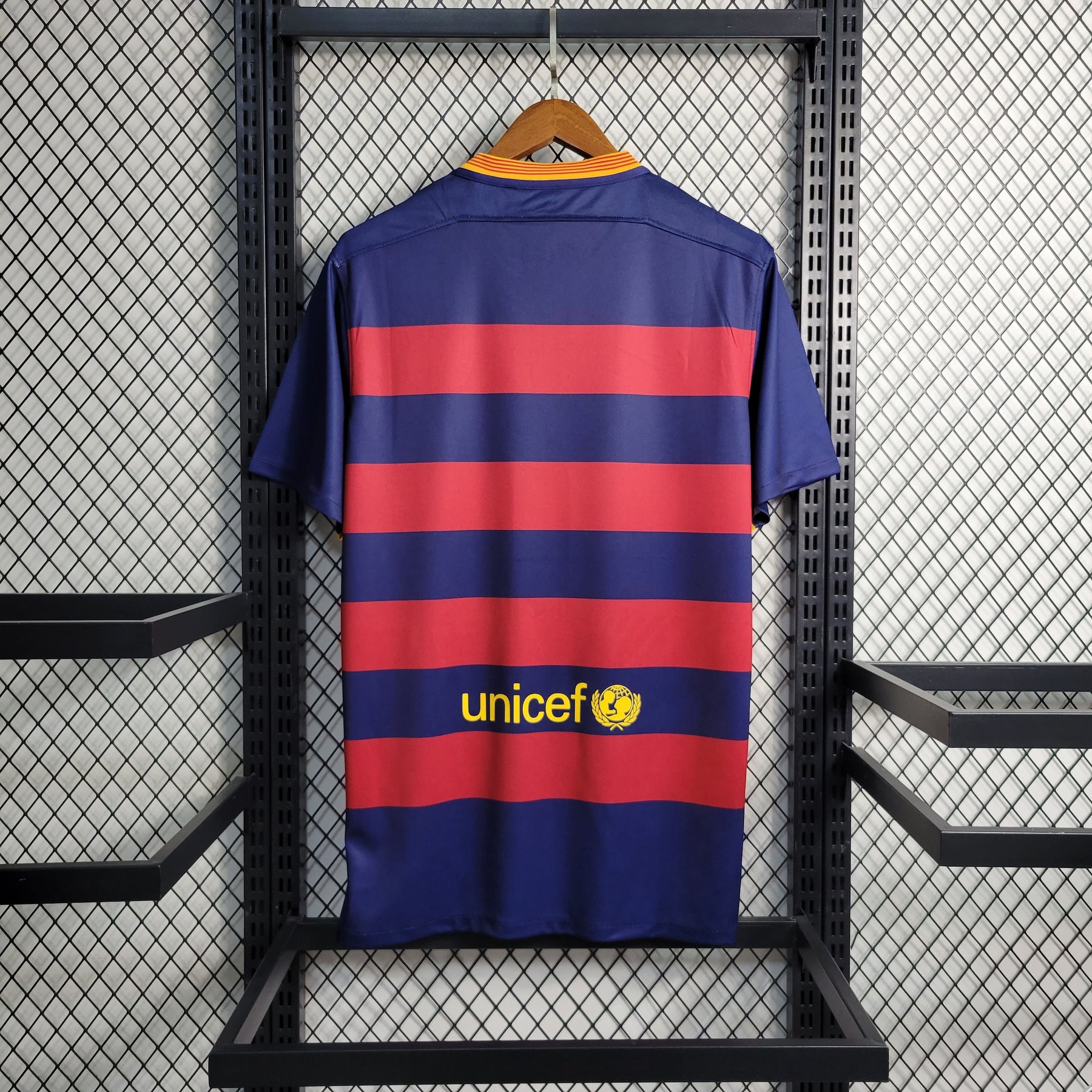 Camisa Barcelona Home 2015/16 - Nike Retrô Masculina - Azul/Vermelha