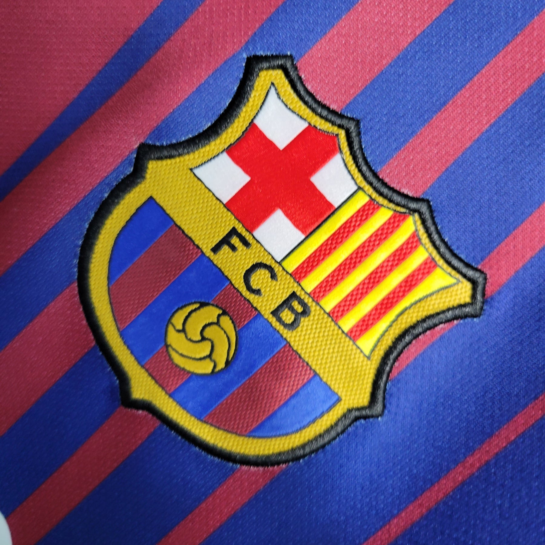 Camisa Barcelona Home 2017/18 - Nike Retrô Masculina - Azul/Vermelha