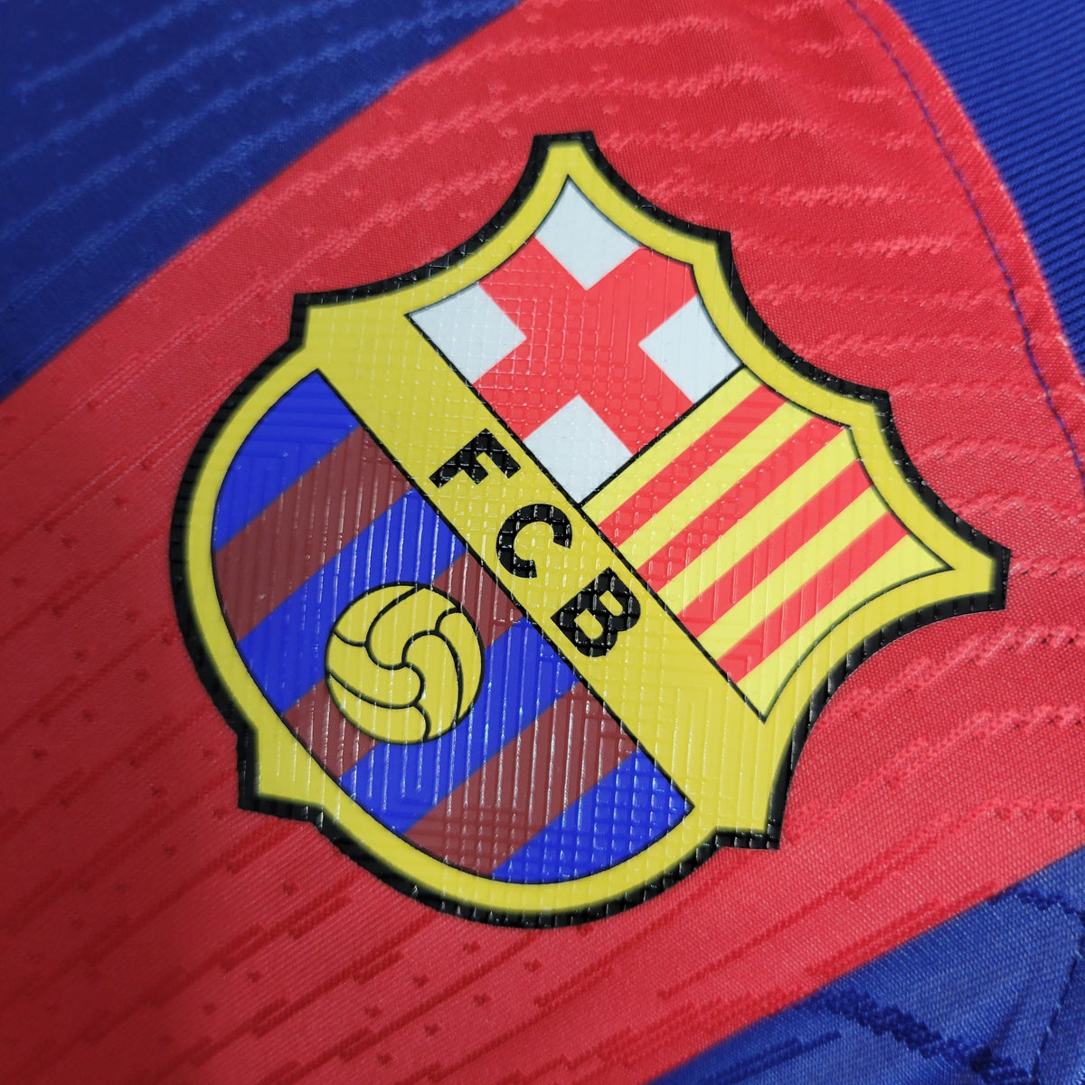 Camisa Barcelona Home 2023/24 - Nike Jogador Masculina - Azul/Vermelha