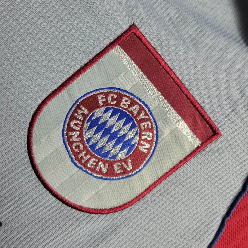 Camisa Bayern de Munique Away 1998/99 - Adidas Retrô Masculina - Cinza/Bordo