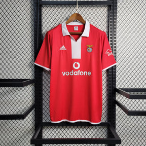 Camisa Benfica Home 2004/05 - Adidas Retrô Masculina - Vermelha/Branca