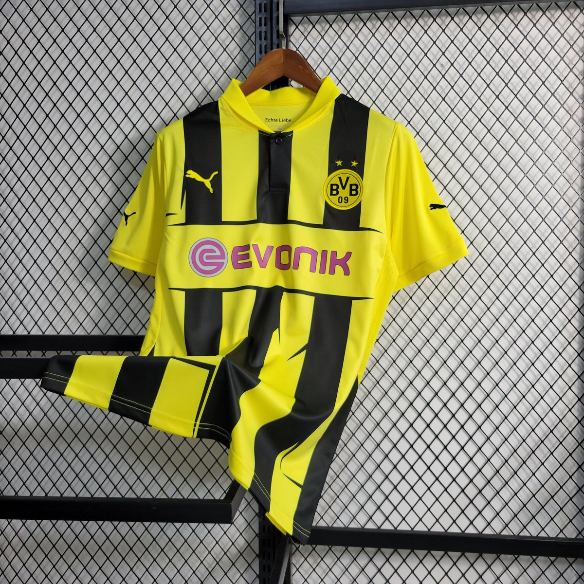 Camisa Borussia Dortmund Home 2012/13 - Puma Retrô Masculina - Amarela/Preta