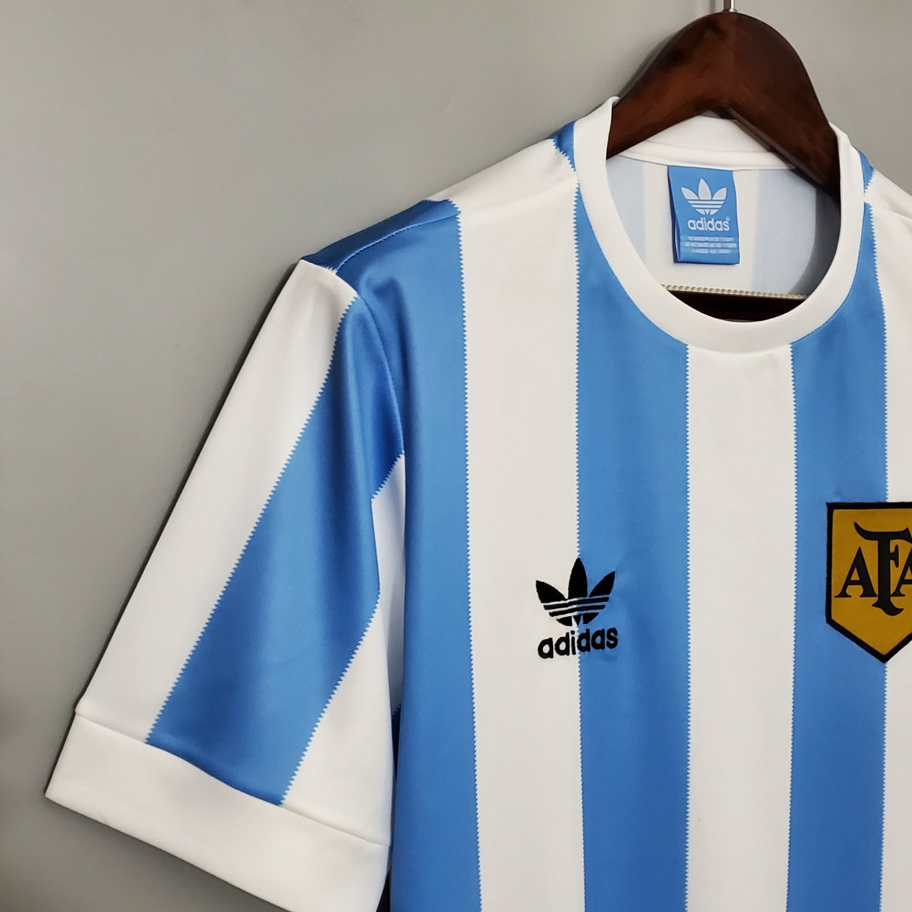 Camisa Argentina Home 1978 - Adidas Retrô Masculina - Azul/Branca