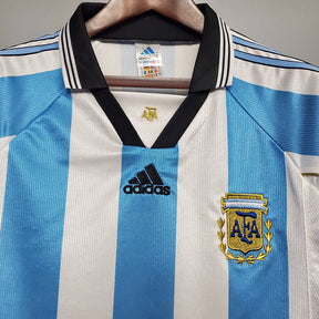 Camisa Argentina Home 1998 - Adidas Retrô Masculina - Azul/Branca