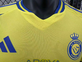 Camisa Al-Nassr Home 2024/25 - Adidas Jogador Masculina - Amarela/Azul