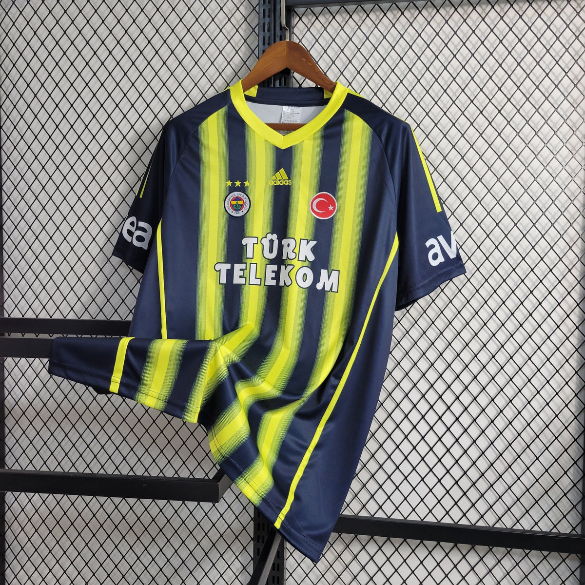 Camisa Fenerbahce Home 2013/14 - Adidas Retrô Masculina - Azul/Amarela