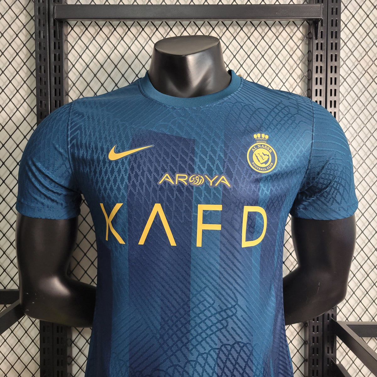 Camisa Al-Nassr Away 2023/24 - Nike Jogador Masculina - Azul/Amarela