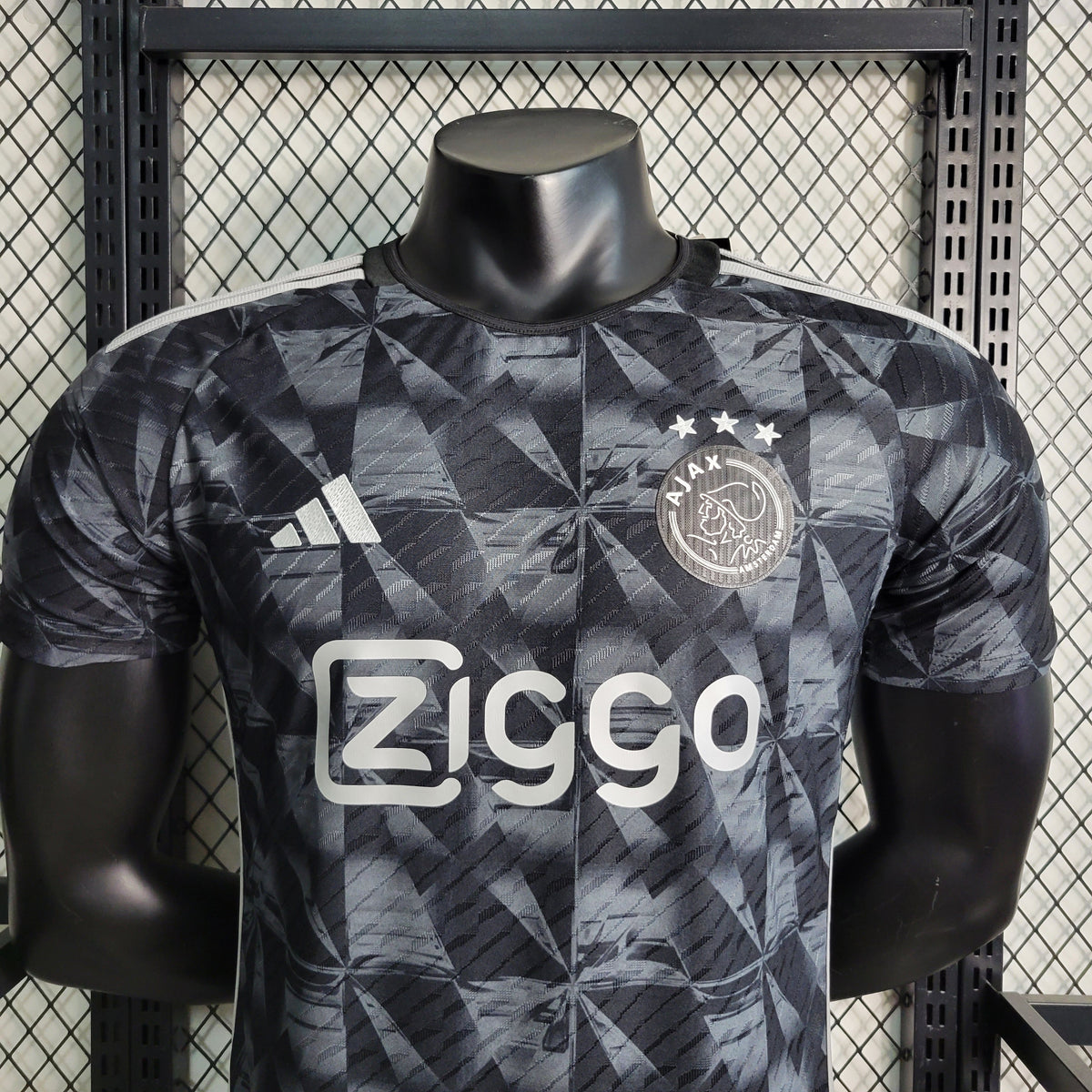 Camisa Ajax Third 2023/24 - Adidas Jogador Masculina - Preta/Branca