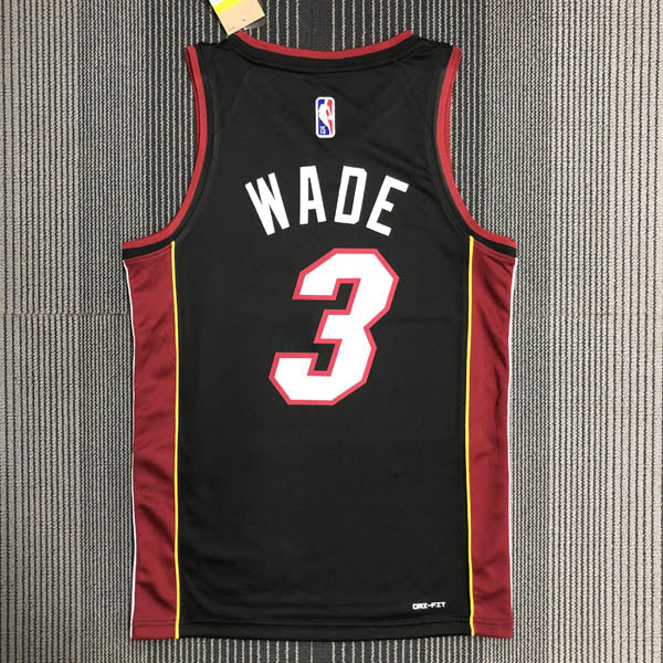 Regata NBA Miami Heat Icon Edição 75 anos Dwayne Wade Preta